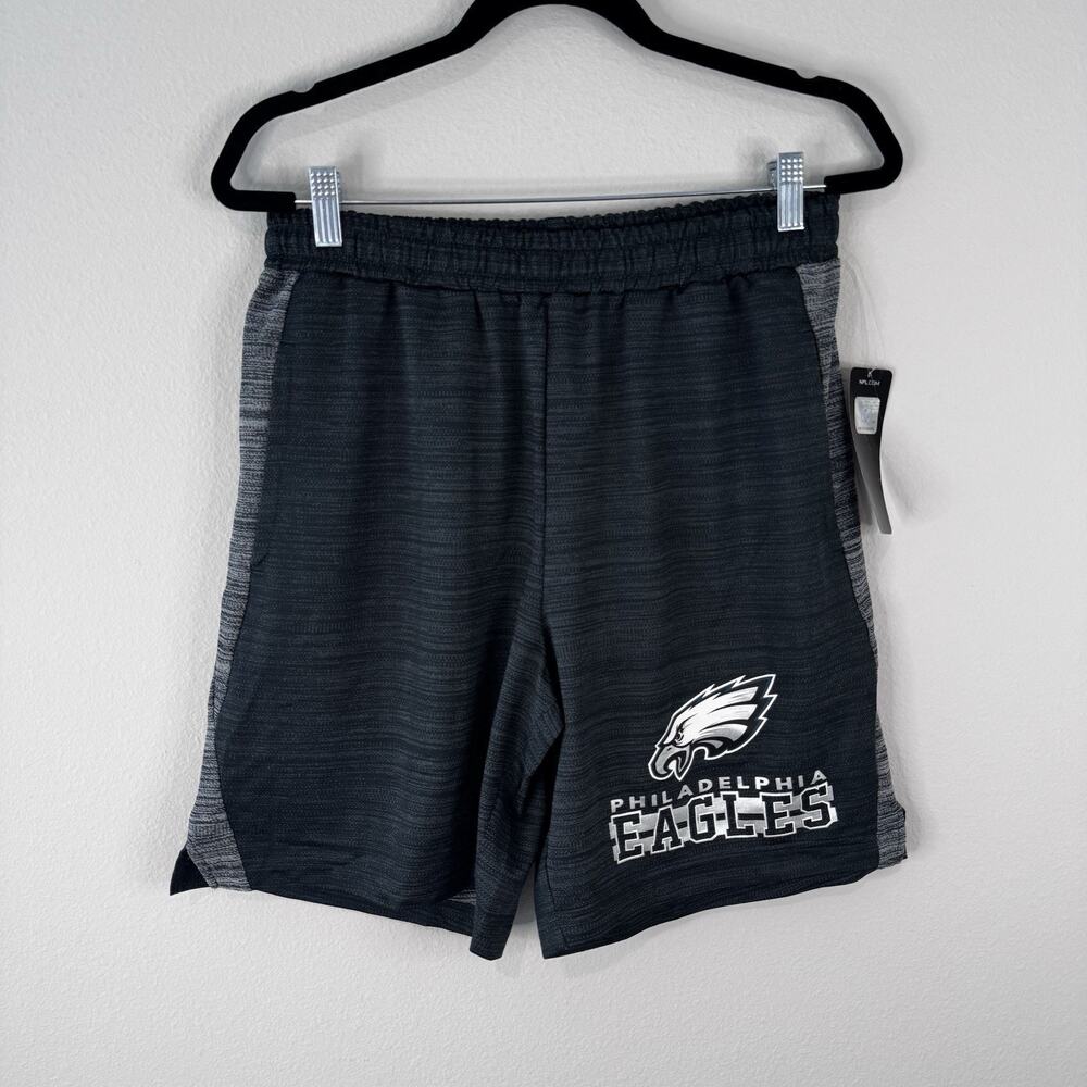 NFL Team Apparel Philadelphia Eagles Mens Medium Gray & Green Athletic Shorts